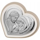 Holy Family. God's blessing to you! The frame is white + brown.